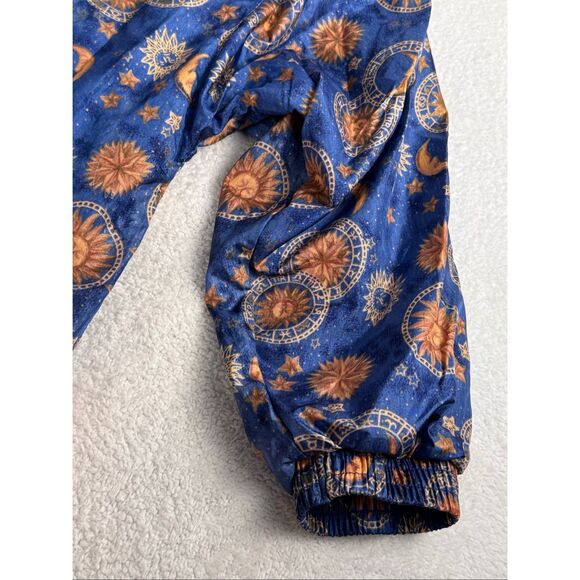 Vintage Blue Windbreaker Zodiac Print Womens Size XL - Picture 4 of 11